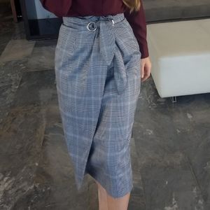 Intricate belt wrap midi Skirt - size S